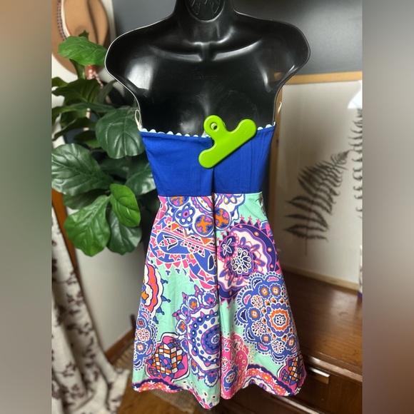 Judith March Strapless dress retro print - Picture 4 of 5